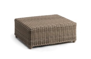Fauteuil d'extérieur en osier avec coussin blanc, canapé de jardin contemporain une place en rotin PE, mobilier imperméable - Product Image 2