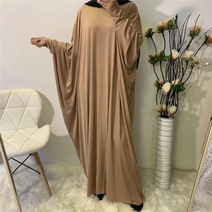 2023 dubaï Abaya caftan pour adultes lin à manches longues Hijab tenue décontractée Design solide pour les femmes musulmanes inspiré turc islamique - Product Image 4