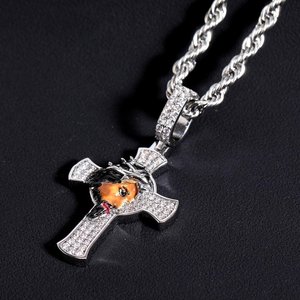 925 Silver Pendant With Round Cut Moissanite Diamonds Bling <b>Letter</b> Classic Hiphop Unisex Jewelry - Product Image 4