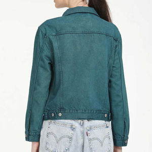 Women's Loose Fit Denim Jacket Casual Vintage Streetwear Jean Coat Fashion Outerwear Custom - Product Image 2
