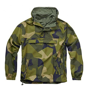 Men's <b>Camouflage</b> Windbreaker Jacket Quarter-Zip Hooded Windproof Polyester Outdoor Wear Regular Fit Autumn Style - Product Image 1