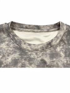 Camiseta Unisex Tie Dye Lavada, 100% Algodón, Corte Holgado, Manga Corta, Cuello Redondo, Estilo Urbano, Ropa Casual - Product Image 3