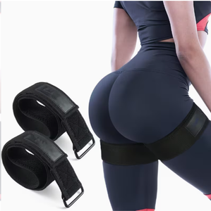 Bandes de compression élastiques pour l'entraînement en salle de sport, soutien pour les exercices, matériau en polyester, fermeture à boucle, unisexe, durables, respirantes - Product Image 1