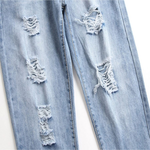Jean pour homme coupe droite bleu ciel, nouvelle collection, design original, denim très stylé - Product Image 4