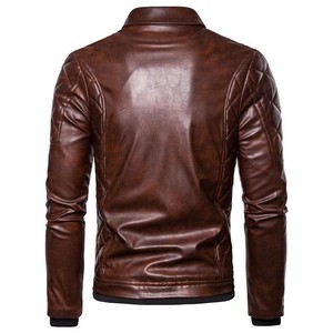 Factory Custom logo blank <b>leather</b> bomber <b>winter</b> <b>leather</b> <b>jacket</b> for men - Product Image 3