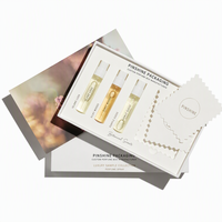 Coffrets de voyage en carton recyclé pour échantillons de parfum 2 ml – Boîtes rigides avec pelliculage mat, gaufrage et revêtement UV