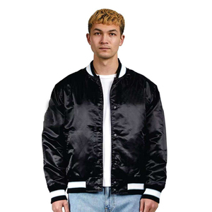Custom Lightweight Satin Women's Bomber <b>Jacket</b> <b>with</b> Satin <b>Lining</b> Reversible & Eco-Friendly Design Men's <b>Jackets</b> - Product Image 1