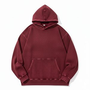 Sudadera con Capucha Oversize de Algodón 100% con Lavado Ácido, Estilo Vintage, Personalizable, para Hombre, de Gran Gramaje, Estilo Urbano, con Hombros Caídos - Product Image 3