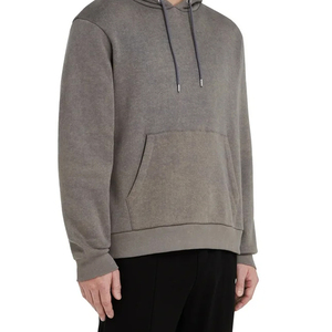 Sweat à capuche personnalisé en molleton 100% coton, délavé à l'acide, teint uni, respirant, coupe-vent, avec poches, nouveau style hiver, basiques, impression de logo personnalisée - Product Image 2