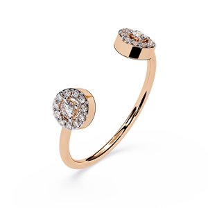 แหวนวงเปิดคลาสสิกประดับเพชรทรงกลมเพาะเลี้ยงในห้องปฏิบัติการ ทองคำแท้ 14K สำหรับเป็นของขวัญ งานแต่งงาน งานหมั้น และวันครบรอบ - Product Image 5