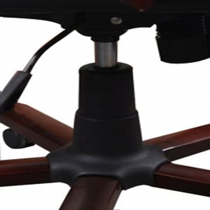 Silla de Masaje Negra con 75% Cuero Genuino y 25% PVC, con Estructura de Madera para Uso en Oficina - Product Image 3