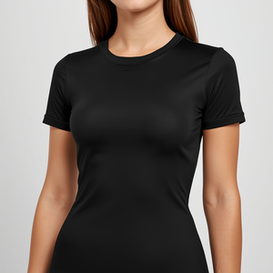 Camiseta de Mujer de 230 GSM, Mezcla de Algodón y Spandex, Corte Ajustado, Manga Corta, con Personalización OEM ODM - Product Image 6