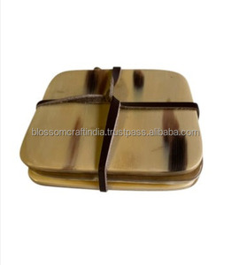 Juego de Posavasos de Cuerno Orgánico de Lujo, Estándar Élite para Hoteles, Restaurantes, Bares, Cafeterías, Hogares, Decoración de Mesa, Protección - Product Image 1