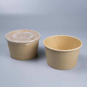 Prêt à expédier – Bol en papier tendance 2026 de 1000 ml, jetable, en kraft, pour soupe et salade, avec couvercle, pour emballage alimentaire à emporter - Product Image 5