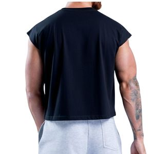 Custom Men's Casual Sleeveless Muscle Tank Top Gym Workout Eco-Friendly Breathable Cotton Loose Fit OEM Wholesale - Product Image 3