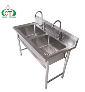 Évier commercial <span class=keywords><strong>en</strong></span> <span class=keywords><strong>acier</strong></span> <span class=keywords><strong>inoxydable</strong></span> épaissi, cuve simple, poli, pour <span class=keywords><strong>cuisine</strong></span> et lavage <span class=keywords><strong>de</strong></span> légumes - Product Image 1