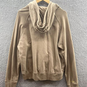 เสื้อฮู้ดดี้แฟชั่นผู้ชาย ตกแต่งด้วยคริสตัล ฮิปฮอป ดีไซน์วินเทจ ล้างสีแบบวินเทจ โลโก้คริสตัลแบบกำหนดเอง เสื้อฮู้ดดี้ซิปแบบลำลอง - Product Image 2