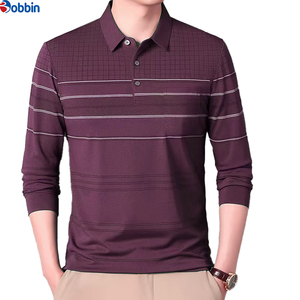 Camisetas Polo de Negocios para Hombre, Nuevo Estilo, Ropa de Exterior, Camiseta Polo a Rayas de Manga Larga para Hombre, Ropa Casual de Punto - Product Image 2