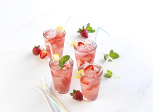 Pailles à boire jetables biodégradables en PET/PLA multicolores - Écologiques, sans BPA, anti-fuite, résistantes au congélateur, colorées - Product Image 3