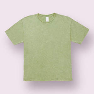 <b>Men</b>’s Green Acid Wash T <b>Shirt</b> Vintage Cotton Crew Neck Short Sleeve Blank Tee Cotton Short Sleeve Casual Streetwear Top - Product Image 1