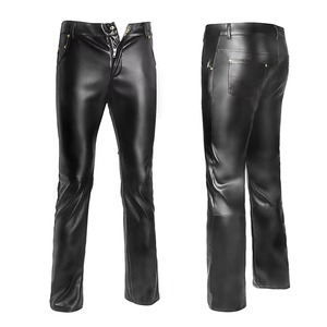Pantalones de Cuero Genuino de Alta Calidad para Hombre, Estilo Motero, Pantalones de Cuero de Moda - Product Image 3