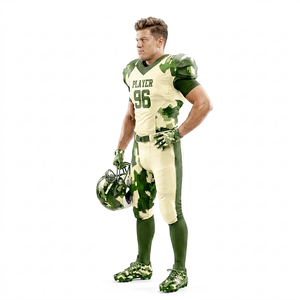Camo Pattern with Cream American Football Uniform Breathable Sportswear Clothings with OEM Services Special Rate for Bulk - Product Image 4