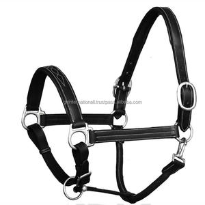 Licou cheval en cuir cousu de meilleure qualité, matériel de styliste en laiton cousu disponible en toutes les couleurs, imprimé cheval - Product Image 2