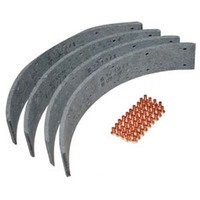 1851062M91 Garniture de frein avec kit de rivets 4 pièces compatible avec les tracteurs Massey Ferguson 35 35X 135 165 240 265 275 285 375