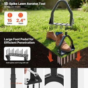 Aeratore Manuale da Giardino per Prato, per Aerare il Terreno e Migliorare la Crescita delle Piante - Product Image 2