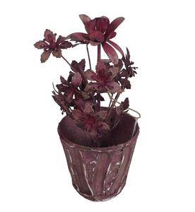 Pot de fleurs mural en métal fait main, couleur naturelle, motif feuille, pour jardin, maison, décoration artistique moderne, utilisation extérieure, produit phare - Product Image 2