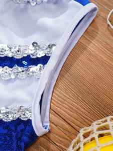 Nuevo Vestido de Baile Estilo Cheerleading para Niñas, Ropa para Actuaciones en Escenario, Fiestas y Espectáculos, Uniformes de Animadoras - Product Image 5