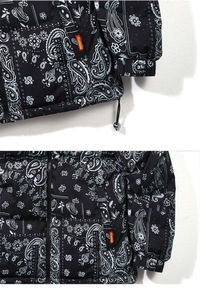 Manteau d'hiver pour homme personnalisé avec logo 2026, en polyester rembourré, noir imprimé, veste matelassée de créateur pour homme - Product Image 6