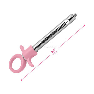 Seringue dentaire auto-aspirante 1,8 ml en acier inoxydable, manuelle, réutilisable, avec poignée en plastique rose, 1 anneau, instruments chirurgicaux dentaires - Product Image 2