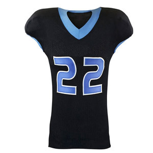 Uniforme de football américain personnalisé sublimé pour hommes, taille plus, col en V, manches courtes, évacuation de l'humidité, 100% polyester, coupe ajustée, sport - Product Image 4