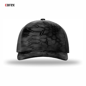 Custom Black Snake Skin Mesh Trucker Hat 5-Panel Adjustable Breathable Waterproof Fashion Casual <b>Cap</b> for Adults <b>Winter</b> Spring - Product Image 2
