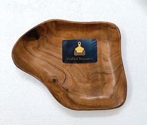 Handmade Acacia Wooden Serving tray Handmade Dinnerware Durable Household Kitchenware Lightweight Food Tray at Best Price - Product Image 3