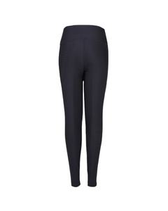Leggings en polyester pour femmes, vêtements de fitness, entraînement, évacuation de l'humidité, coupe ajustée, couleur noire unie, leggings pour femmes - Product Image 1