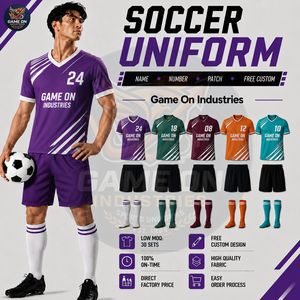 Ropa Deportiva para Equipos Directo de Fábrica, OEM y ODM, Transpirable, Diseño Personalizado Gratuito, Conjunto Completo de Uniforme de Fútbol Sublimado con Camiseta y Pantalones Cortos - Product Image 5