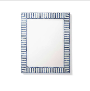 Handcrafted Modern Eco-friendly Bone Inlay Rectangular <b>Mirror</b> Frame Floral Design Luxury Durable <b>Lightweight</b> Wall Decor - Product Image 4