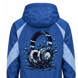 Windbreaker <b>Jacket</b> for <b>Men</b> <b>Lightweight</b> Outdoor Sports Water Resistant Full Zip Hooded Activewear Custom Sportswear Bulk Exporter - Product Image 4