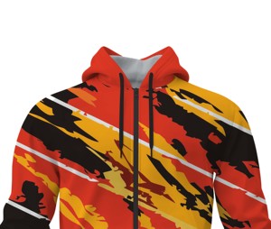 Sudadera con Capucha Personalizada OEM, Sublimada, con Cierre Completo, de Poliéster, para Gimnasio - Product Image 3
