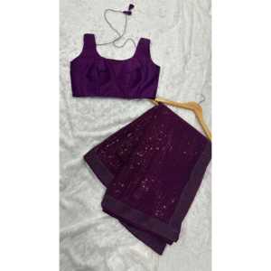 Designer <b>Evening</b> <b>Dress</b> Party Wear Saree with Sequence Work - Product Image 5