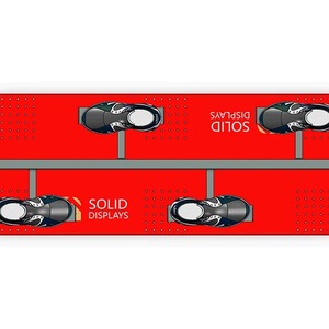 Double-Sided Asian Style Metal Garment Display <b>Rack</b> with Easy Assembly and Corner Shelf Design - Product Image 1