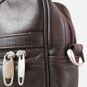 Premium Quality Newest Business Travel Fully Customized Logo Print Modern Dark Brown Leather Zipper Closure <b>Laptop</b> <b>Bags</b> - Product Image 4