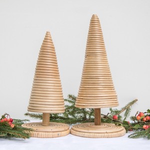 Sustainable rattan christmas <b>tree</b> handcrafted cone <b>trees</b> highest quality noel <b>tabletop</b> accessory - Product Image 1