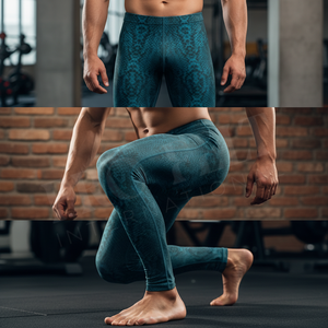 Polyester Spandex High Quality Material Custom Texture Printed Comfortable Elastic Waist Workout Yoga Jogging Legging Pants - Product Image 4
