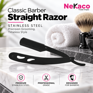 Nekaco Barber <b>Straight</b> Razor Shavette Super Stainless Steel Replaceable Single Blade Folding Face Shaving Razor Custom Logo OEM - Product Image 5