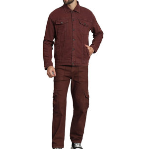 Factory Made New Arrival Long Sleeve Men Jeans Suits Custom Design <b>Cheap</b> Price Wholesale Men Winter Jeans Suits - Product Image 1