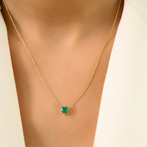 14K Rose Gold Plated <b>Ruby</b> Heart <b>Necklace</b> for Her - Product Image 3