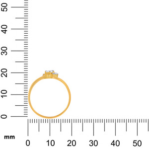 Bague en diamant tendance et artistique, minimaliste, plaquée or, en forme de cœur, avec pierre blanche de laboratoire et pierres pavées sur les côtés - Product Image 4